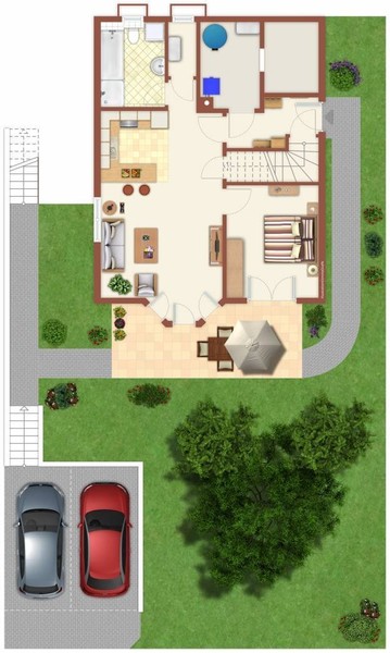Grundriss 1 - Gauangelloch: sehr schönes freistehendes Einfamilienhaus perfekt für die Familie