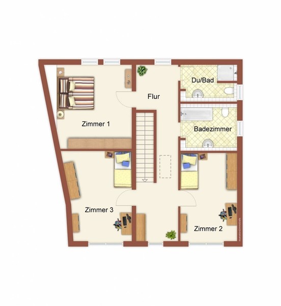 Grundriss OG - Moderner Wohnkomfort in Nussloch: Neuwertiges Einfamilienhaus mit über 173 m²  Wohnfläche