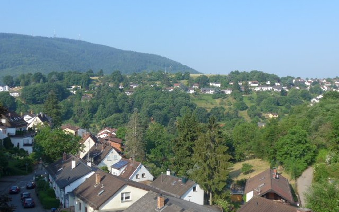 Blick vom Balkon - Sonne–Aussicht–Lebensqualität: Ziegelhausen (Hirtenaue): Tolle Vierzimmerwohnung