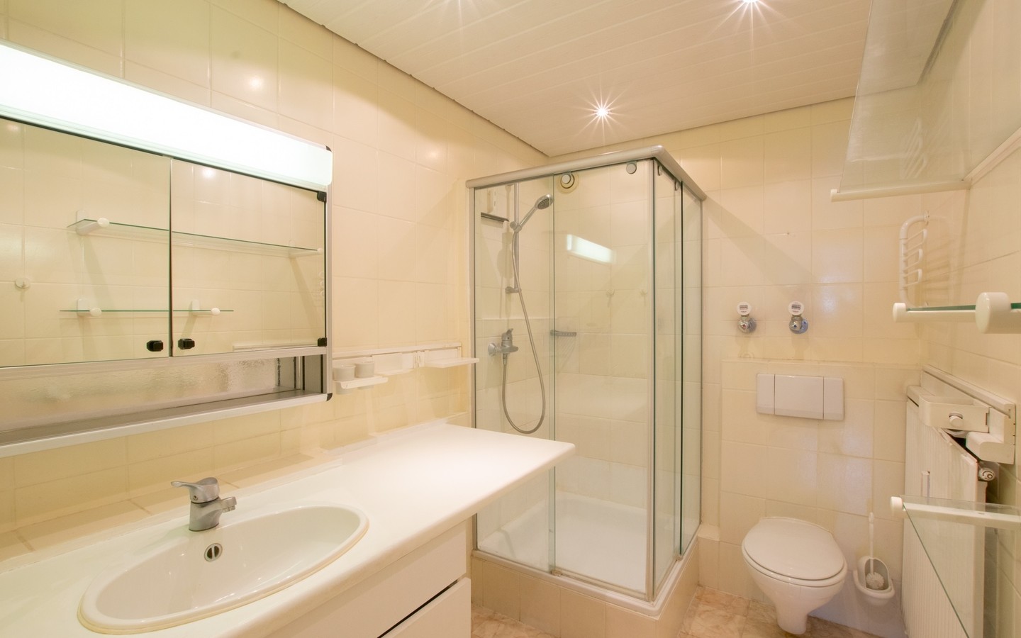 Badezimmer - Ketsch: Großzügige Vierzimmerwohnung in außergewöhnlicher Aussichtslage
