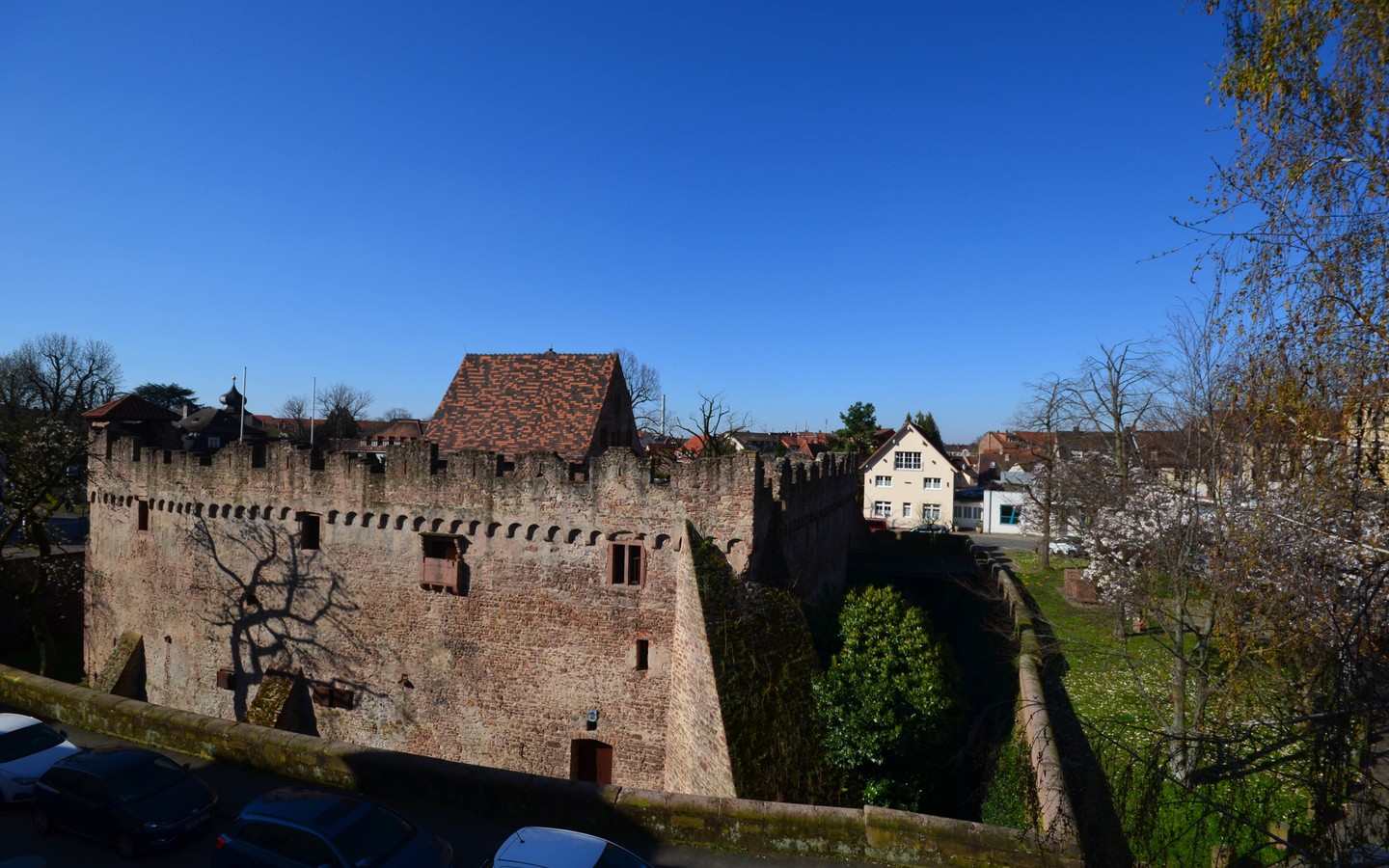 Blick auf die Tiefburg - Gemütliche Dachgeschosswohnung in zentraler Lage in Heidelberg - Handschuhsheim