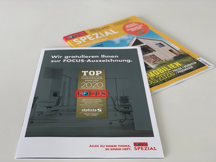 Immobilienmakler Krebs aus Heidelberg informiert über Krebs Immobilien 2020 erneut als Top - Immobilienmakler ausgezeichnet!