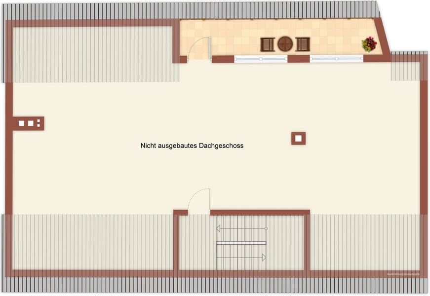 Dachgeschoss - Wiesloch: Renovierungsbedürftiges 2-3-Familienhaus mit Potential auf großem Grundstück!
