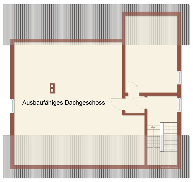 Grundriss DG - Raum für individuelle Wohn(t)räume: Attraktives und ausbaufähiges Zweifamilienhaus in Dielheim