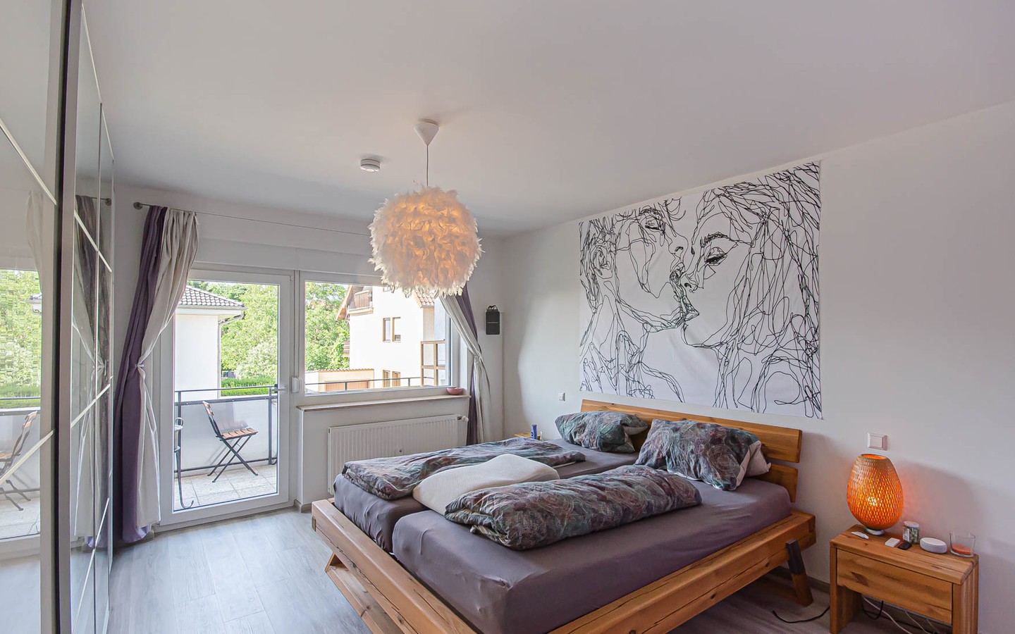 Schlafzimmer - Moderne Dreizimmerwohnung mit Balkon in Eppelheim