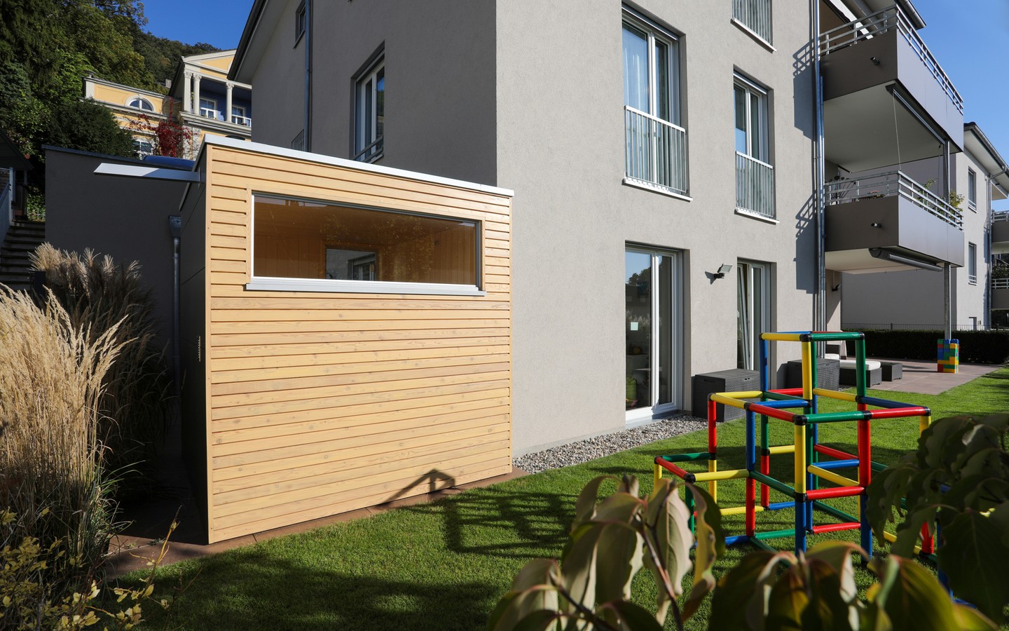 Garten/Terrasse - Neubaustandard: Traumhafte 5-Zimmer-Wohnung samt Garten und Sauna in der Heidelberger Weststadt