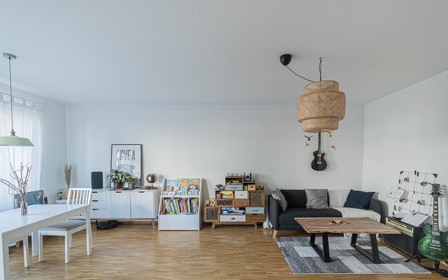 Wohn- und Essbereich - Bahnstadt: Moderne Dreizimmerwohung mit Garten und Terrasse