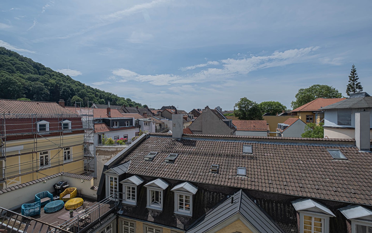 Ausblick - Wohnen über den Dächern von Heidelberg wie einst der Adel. WG und Familien herzlich willkommen!