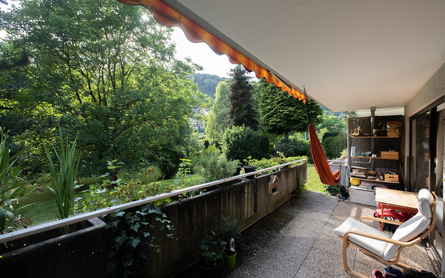 Balkonansicht - Geräumige 3-Zimmerwohnung mit direktem Gartenzugang in guter Lage von Ziegelhausen