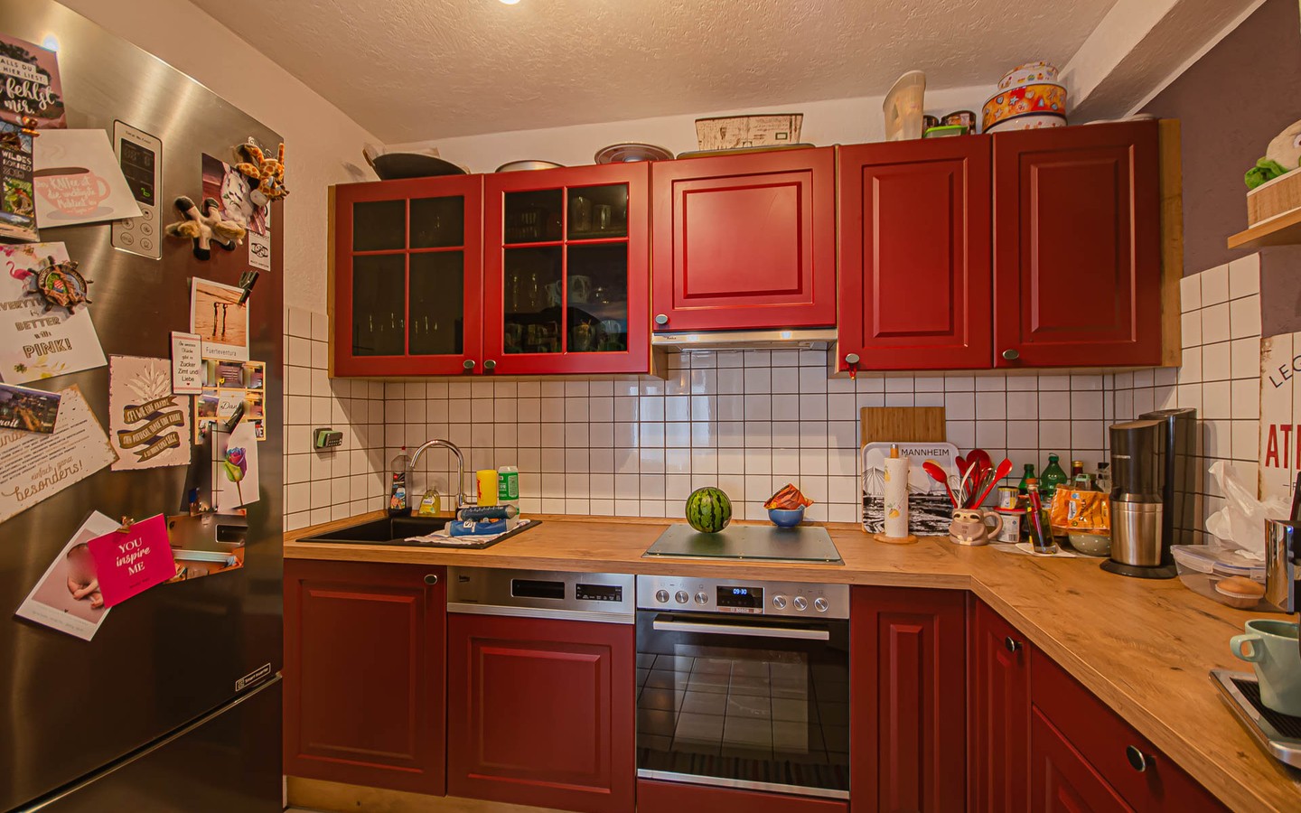 Küche - Charmante Maisonettewohnung mit Kamin und großem Balkon in Mannheim-Sandhofen