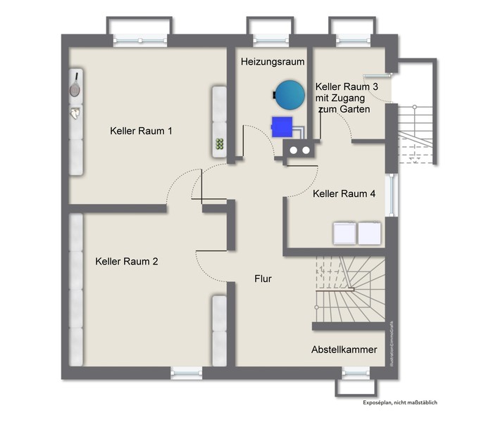 Keller - Pfaffengrund: Doppelhaushälfte mit gefälligem Grundriss und Einliegerwohnung