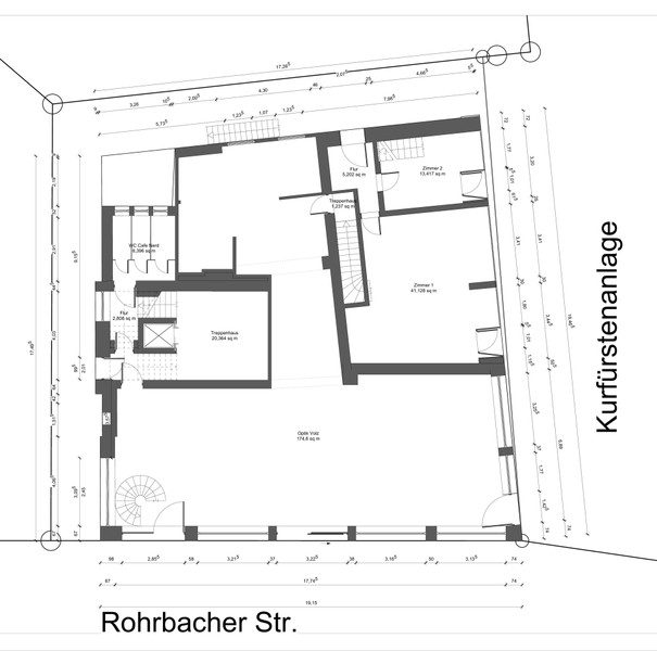 Grundriss EG - Absolute Rarität: Das „Hansa-Haus“ in Heidelberg steht zum Verkauf