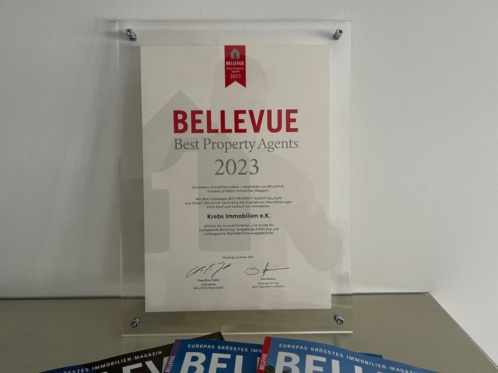 Auszeichnung Bellevue 2023 für Krebs Immobilien