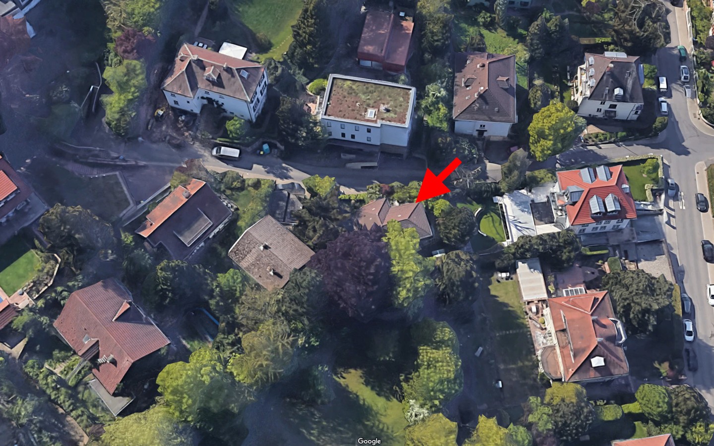 Luftaufnahme Norden - Handschuhsheim-Kapellenweg: Kleiner Bungalow auf exquisitem Grundstück in Bestlage