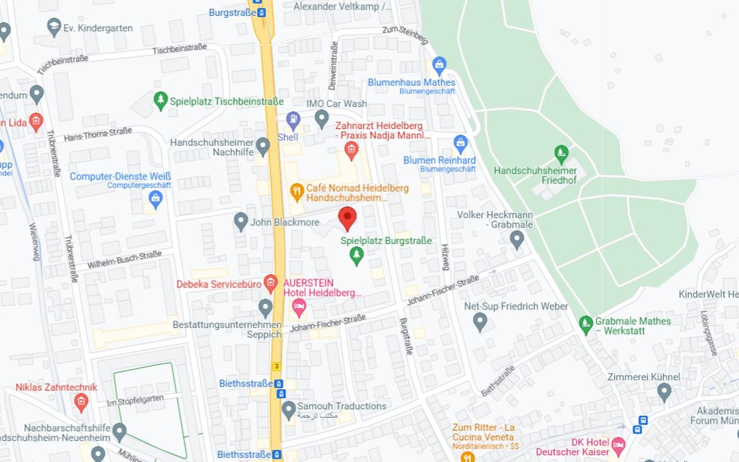 Google-Maps - HD-Handschuhsheim: Renovierungsbedürftige Wohnung mit viel Potenzial