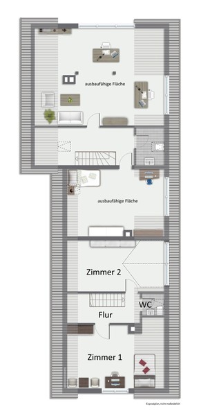 Grundriss DG - Sanierungsbedürftiges Einfamilienhaus am Neckar mit Garten und Ausbaupotenzial für zwei Familien