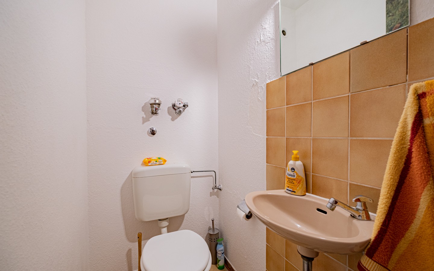 Gäste WC - Kapitalanlage in Leimen: vermietete 2-Zimmer-Wohnung (barrierefrei) mit Loggia und TG-Stellplatz